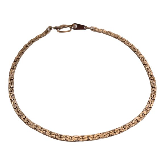 New Boutique Bracelet Gold Plated Delicate Chain Twisted Design 6X - Picture 2 of 5